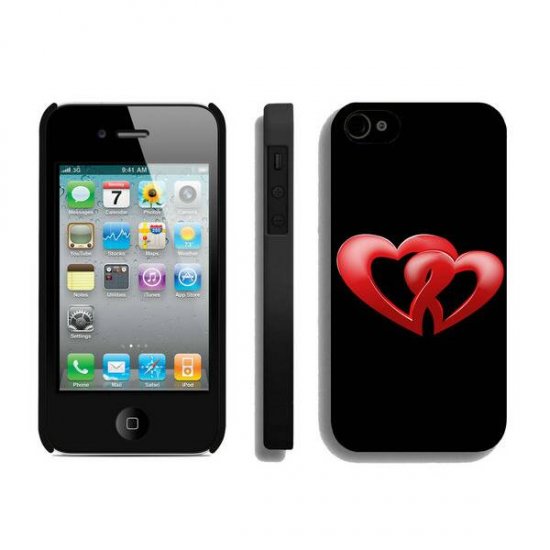 Valentine Hearts iPhone 4 4S Cases BWD - Click Image to Close